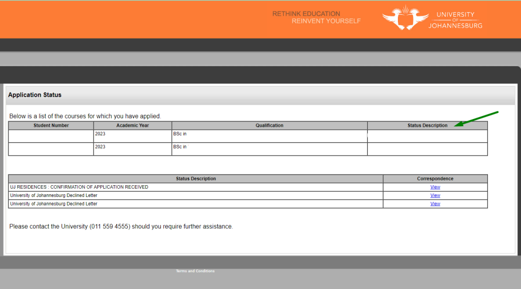 How to check your University of Johannesburg (UJ) application status